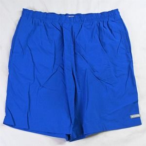 Columbia Large x 8" Royal Blue Pull On‎ Mesh Lined Swim Trunks Shorts